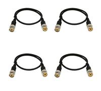 Zhdbchyuu 4X Cable de Vídeo de Doble Cabezal de Línea de Monitor HD BNC Jumper Q9 Cable RVV de 2 Núcleos de Puente de 0,5 M
