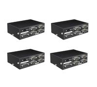 Zhdbchyuu 4X MT-RS104 Divisor Activo Serie RS232 Divisor de Conmutador Bidireccional RS232 de 1 A 4 4 A 1 con Adaptador de Corriente-Enchufe de la UE