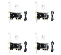 Zhdbchyuu 4X NGFF M.2 una Tarjeta Adaptadora de Tarjeta de Red PCIE Tarjeta Adaptadora PCIE Compatible con Tarjeta de Red InaláMbrica NGFF M.2