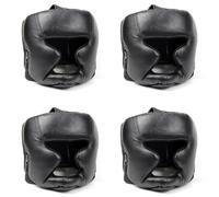 Zhdbchyuu 4X Sombrereria Buena Negra Guardia de Cabeza de Entrenamiento Equipo de Proteccion del Boxeo Patada