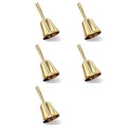 Zhdbchyuu 5X Campana para Ladrar una Mano Muy Fuerte, Campana de Latón Macizo para Cena, Campana de Servicio, Campana de Entrenamiento para Mascotas, Cascabel, Dorado