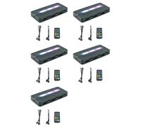 Zhdbchyuu 5X HUB PWM Ventilador y 5 V/3 Pines ARGB, Controlador Temperatura Ritmo Musical 1 A 6, Control Remoto del Ventilador Refrigeración Aura Sync, Concentrador Chasis