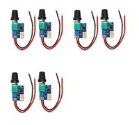Zhdbchyuu 6 Controladores de Velocidad de Ventilador PWM de y 12 V CC con Interruptor de Perilla, Regulador de Equipo Eléctrico para Ventiladores de Caja de Computadora.
