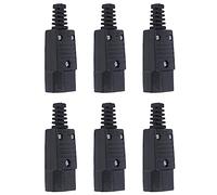 Zhdbchyuu 6X Negro IEC-320 C14 Macho Clavija Conector Enchufe de Entrada de Potencia AC 250V 10A