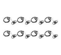 Zhdbchyuu 8X 2 Pines Clip de Oreja En Forma de D Avanzada Auriculares Ptt Auricular Micrófono para Radios de 2 Vías Gp88S Gp300 Gp68 Gp2000 Gp88 Gp3188 Cp040 Cp1200 A8 A6 A10 A12