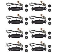 Zhdbchyuu 8X Fonocaptor de Bobina Simple de 6 Cuerdas Precableada Arnés con Potenciómetros de Volumen y Tono para Guitarra Eléctrica Caja de Cigarro