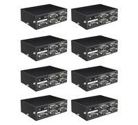 Zhdbchyuu 8X MT-RS104 Divisor Activo Serie RS232 Divisor de Conmutador Bidireccional RS232 de 1 A 4 4 A 1 con Adaptador de Corriente-Enchufe de la UE