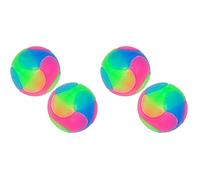 Zhdbchyuu Bolas de Perro Iluminadas Bola Elástica Intermitente Brillan En la Oscuridad Juguetes Interactivos para Mascotas para Cachorros, Gatos Y Perros 2 Pulgadas (4 Bolas)