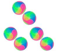 Zhdbchyuu Bolas de Perro Iluminadas Bola Elástica Intermitente Brillan en la Oscuridad Juguetes Interactivos para Mascotas para Cachorros, Gatos y Perros 2 Pulgadas (6 Bolas)