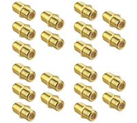 Zhdbchyuu Conector de Cable Coaxial de 20 Piezas, Adaptador Chapado en RG6 Tipo F Hembra una Hembra Extensor de Cable Coaxial para Cables de TV