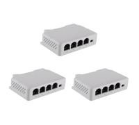 Zhdbchyuu Extensor PoE de 1 una 3 Puertos Pasivo en Cascada IEEE802.3Af para Extensor de Transmisión de Puerto IP para Conmutador PoE NVR IP (3 Pieza)