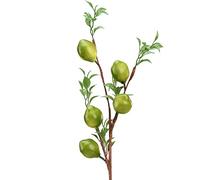 ZHDOKA Rama de Limonero Artificial de 22 Pulgadas, Tallo de Limón de Espuma Falsa con Hojas Verdes para Florero, Planta de Limón Realista, Selección Floral de Fruta Sintética para el Hogar,(Verde)