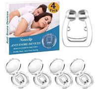ZHEBUSHISHUAWO Clips magnéticos de Silicona antironquidos para la Nariz 4 uds, dilatador Nasal de solución eficaz para ronquidos, Dispositivo Profesional antironquidos para Ayudar a Dormir