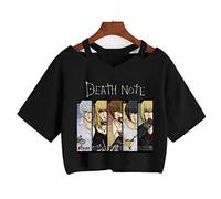 zhedu Anime Death Note Camiseta con Estampado De Luz De Yagami para Mujer, Camisetas Góticas De Manga Corta, Camisetas Cortas De Manga Japonesa Misa Killer L Punk Harajuku (M,Color 06)