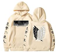 zhedu Aot Sudadera con Capucha con Gráfico De Dibujos Animados, Divertida Sudadera Harajuku Hip Hop Hipster Anime Levi Ackerman Jerséis (M,Color 03)