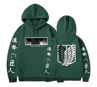 zhedu Aot Sudadera con Capucha con Gráfico De Dibujos Animados, Divertida Sudadera Harajuku Hip Hop Hipster Anime Levi Ackerman Jerséis (L,Color 05)