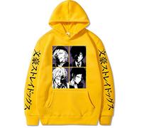 zhedu Bungo Stray Dogs Sudadera con Capucha Casual Nakajima Atsushi Cool Print Hooded Streetswear Sudadera Hombres Unisex Top (M,Color 02)