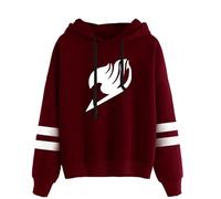 zhedu Fairy Tail Sudadera De Rayas De Manga Larga con Personalidad Sudadera Informal con Capucha De Estilo Preppy De Dibujos Animados De Anime (Color 03,S)