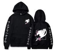 zhedu Fairy Tail Sudaderas con Capucha Unisex Anime Japonés Impreso Sudadera con Capucha para Hombre Streetwear Sudaderas Casuales (XXL,Color 01)
