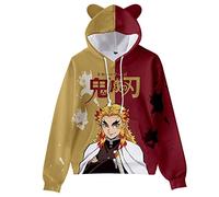 zhedu Kamado Nezuko Cosplay Disfraz Sudaderas con Capucha Lindas Orejas De Gato Sudaderas 3D Impreso Dibujos Animados Anime con Capucha Harajuku Streetwear Kawaii Mujeres Sudadera (XXS,Color 05)
