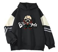 zhedu My Hero Academia Katsuki Bakugo Sudadera con Capucha Estilo Japonés Anime Sudadera Unisex Divertido Harajuku Casual Pulóver Hombres Mujeres (XXL,Color 1)