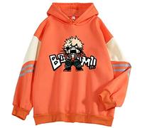 zhedu My Hero Academia Katsuki Bakugo Sudadera con Capucha Estilo Japonés Anime Sudadera Unisex Divertido Harajuku Casual Pulóver Hombres Mujeres (M,Color 3)