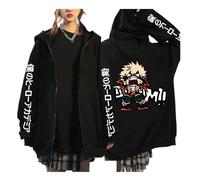 zhedu My Hero Academia Sudaderas con Cremallera Anime Dibujos Animados Impreso Hombres Mujeres Chaquetas Estilo Universitario Manga Larga Personalidad Jersey Ropa De Abrigo Juvenil (Color 01,XXL)