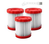 ZHEHNSA 3 filtros HEPA de repuesto para aspiradoras Bosch 18V GAS18V-3/GAS18V-10L, compatible con Bosch 18V profesional incluye cepillo de limpieza,modelo VF320H