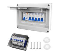 ZHEHNSA Caja de fusibles empotrada, caja de distribución con interruptor de protección Fi, subdistribución para garajes, talleres, disyuntor IP65 63 A, interruptor de separación AC 33x16 20 32A