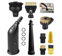 ZHEHNSA Juego de 13 accesorios para limpiador de vapor Kärcher SC5 SC3 SC1 SC4 SC2 - Boquilla alargada, boquilla curvada, cepillo redondo, cepillo redondo de latón