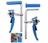 ZHEHNSA Juego de 2 abrazaderas de palanca de acero con mango de palanca, virolas, abrazaderas y tensores, abrazaderas rápidas, capacidad de 160 mm, extensión de 60 mm, para lijar, cortar, forzar con