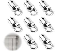 Zheigaoxea 8 ganchos de varita ciega, paquete de piezas de repuesto para persianas verticales para una inclinación suave, rotación en casa y propiedades de alquiler, gancho de varita ciega para una