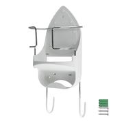 Zhemessy Colgador para Tabla de Planchar Soporte de la Pared para Plancha EléCtrica Estante Organizador de Almacenamiento para Tabla de Planchar y Plancha con ExtraíBles-2