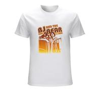 zhen xin cai Bj & The Bear T-Shirt 1970'S Retro Television Show Wetv T-Shirt White S