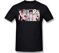 zhen xin cai Cool Jiraiya Sasuke Men's T Shirts 100% Cotton Orochimaru Sakura Printing Short Sleeve T-Shirt Tees Ideas Clothes T-Shirt Black S