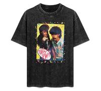 zhen xin cai jiujing Hall and Oates Retro Pop Music T T-Shirt Black L