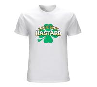 zhen xin cai Mens Lucky Bastard Shamrock Clover Irish Beer St. Patrick's Day Mens Women T Shirt 100% Cotton T-Shirt White L