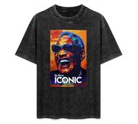 zhen xin cai Ray Charles Iconic T-Shirt Black XL