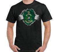 zhen xin cai Royal Marine T-Shirt Mens Commando Cap Badge Military Bootneck 40 42 43 45 47 30 T-Shirt Black XL
