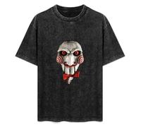 zhen xin cai Saw Jigsaw Horror Torture Movie Fan Cotton T Mens T-Shirt Black 3XL