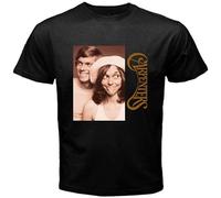 zhen xin cai The Carpenters 70S Pop Duo Karen Richard Men's Black T Shirt Size T-Shirt Black 3XL
