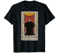 zhen xin cai Vintage RBG Ruth Bader Ginsburg Justice Tarot Card Tshirt Short Sleeves T-Shirt Shirt Tops T-Shirt Black S