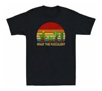 zhen xin cai What The Fucculent Cactus Succulent Plant Garden Lover Gift Vntage Men's T-Shirt T-Shirt Black XL