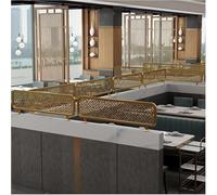 ZHENCHAO Mamparas Decorativas para comedores y restaurantes. Separadores de mesas. Valla Baja de 30 cm. Elegante Acabado Dorado. Soluciones de privacidad para oficinas y restaurantes. Altur