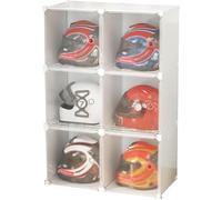ZHENCHAO Organizador de Sombreros, Vitrina para Cascos de Motocicleta, Vitrina de acrílico para Objetos de colección, Color Blanco, 72 x 36,5 x 108 cm, Funda Protectora para Cascos, Ropa, b