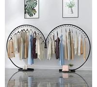 ZHENCHAO Perchero de Metal Resistente, Industrial, de pie, con 36 Ganchos, Ideal para el hogar y Tiendas de Ropa (180 x 170 cm)