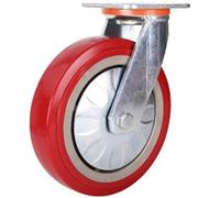 ZHENCHAO Ruedas industriales Ligeras, prácticas y Resistentes para Trabajo Pesado, Ruedas de Poliuretano con Freno Manual (Color: Ruedas fijas A)