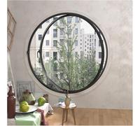 ZHENCHAO Ventana de aleación de Aluminio con Apertura Central, Ventana Redonda giratoria de Vidrio Templado para cobertizo, Ventana Decorativa para ático (70 cm/27,6")