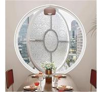 ZHENCHAO Ventana de cobertizo giratoria Circular de 360°, Ojo de Buey de Vidrio Templado con Ondas de Agua, para decoración del hogar, para privacidad y Control de la luz (Blanco, 80 cm/31,