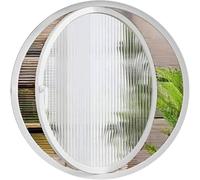 ZHENCHAO Ventana de Ojo de Buey Redonda giratoria con Eje Central, Ventana empotrada de Gran tamaño para cobertizo, Que Ofrece privacidad y Control de la luz (Vidrio Changhong, 50 cm/19,7")